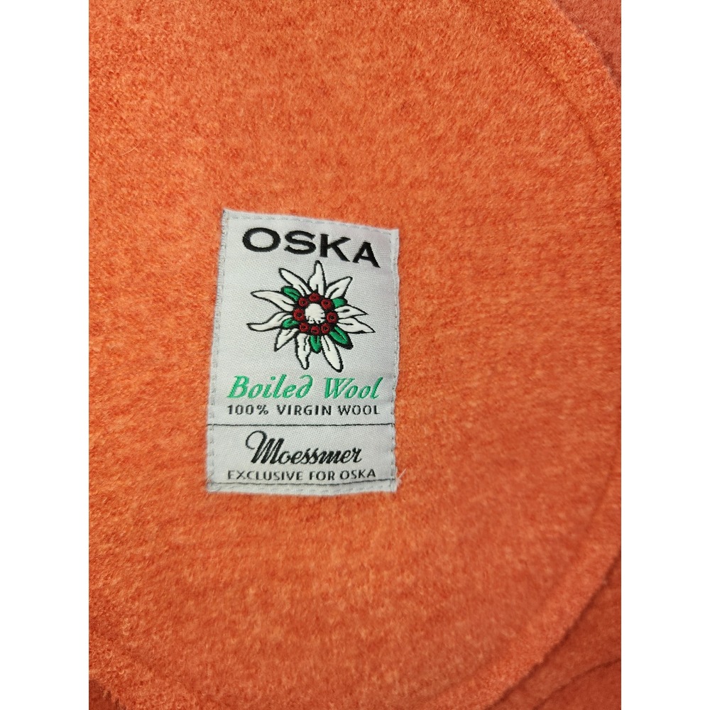 OSKA Boiled Wool Jacket 3 Orange Rust Virgin Wool Moessmer Lagenlook Blazer Coat - Picture 4 of 16